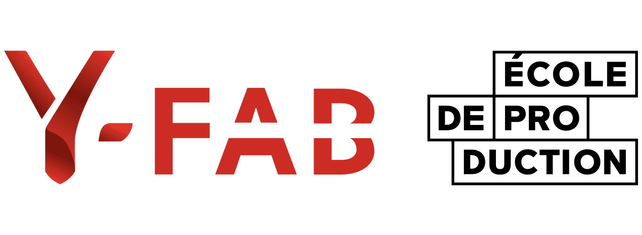 Y-FAB Logo, ecole de production en noir